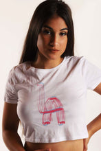 Load image into Gallery viewer, LA Neon Lights Crop Tee
