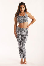 Load image into Gallery viewer, Black and White Light Painting Padded Sport Bra