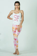 Load image into Gallery viewer, Pink and Yellow Roses Leggings
