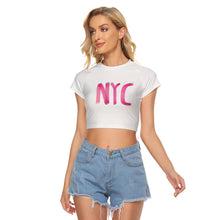 Load image into Gallery viewer, NYC Light Painting Women's Raglan Cropped T-shirt
