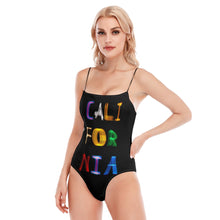 Load image into Gallery viewer, California Light Painting All-Over Print Women's Black Cami Tube Top Bodysuit
