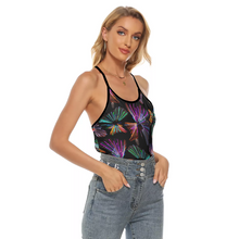 Load image into Gallery viewer, Marin Lights All-Over Print Women's Criss-Cross Open Back Tank Top
