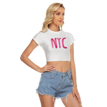 Load image into Gallery viewer, NYC Light Painting Women's Raglan Cropped T-shirt
