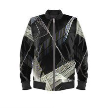 Load image into Gallery viewer, Woman's Bomber Jacket - Bay Bridge Light Painting
