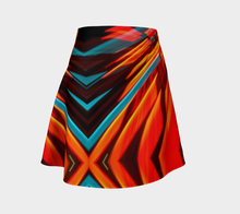 Load image into Gallery viewer, Cal Trans Building Light Painting Flare Skirt
