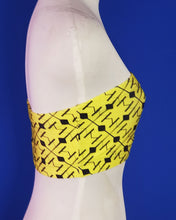 Load image into Gallery viewer, Yellow Neon Light Painting Bandeau Top
