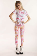 Load image into Gallery viewer, Pink and Yellow Roses Leggings
