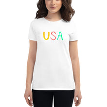Load image into Gallery viewer, USA Traffic Lights Women's Fashion Fit T Shirt -
