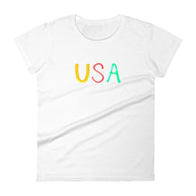 Load image into Gallery viewer, USA Traffic Lights Women's Fashion Fit T Shirt -
